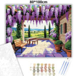  Tavaszi pergola csendje - számfestő készlet - 80×100 cm (Keret nélkül)