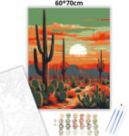  Alkonyati sivatagi ösvény - számfestő készlet - 60×70 cm (Keretre feszítve)