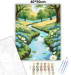  Kanyargó patak - számfestő készlet - 40×50 cm (Keretre feszítve)