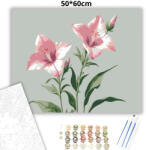  Baracklevelű harangvirágok - számfestő készlet - 50×60 cm (Keretre feszítve)