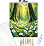  Napsütötte margarétás erdő - számfestő készlet - 50×60 cm (Keret nélkül)