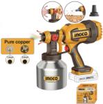 INGCO Pistol vopsit 20V 800 ml 120 DIN s debit mare rezervor inox pentru vopsea si lac (CSGLI20041) - dauto