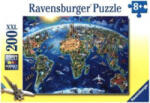 Ravensburger Verlag Ravensburger Kinderpuzzle - 12722 Große, weite Welt - Puzzle-Weltkarte für Kinder ab 8 Jahren, mit 200 Teilen im XXL-Format