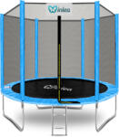 Inlea4Fun PREMIUM Jump Trambulin külső védőhálóval 250 cm - világoskék (IN02-0010)