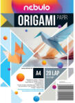 Nebulo Origami papír A4, vegyes színek, 20 lap/csomag, Nebulo (A4-ORIPAP-20)