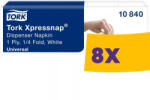 Tork Xpressnap® adagolós szalvéta - 1 rétegű, hófehér, 33x21cm, 1125 lap (Karton - 8 csg) (10840)