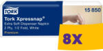 Tork Xpressnap® Extra Soft adagolós szalvéta - 2 rétegű, hófehér, 17x21cm, 1000 lap (Karton - 8 csg) (15850)
