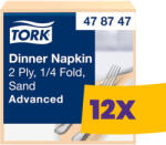 Tork Dinner szalvéta Csontszínű - 2 rétegű, 39x39cm, 1/4 hajtás, 150 lap (Karton - 12 csg) (478747)
