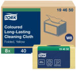 Tork töbször használható tisztítókendő - sárga, 38x30cm, 40 lap (Karton - 8 csg) (194650)