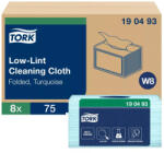 Tork szöszszegény ipari tisztítókendő - türkiz, 30x38, 5cm, 75 lap (Karton - 8 csg) (190493)