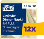 Tork LinStyle® Dinner szalvéta Pezsgő - 39x39cm, 1/4 hajtás, 50 lap (Karton - 12 csg) (478712)