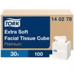 Tork Extra Soft dobozos kozmetikai kendő kocka - 2 rétegű 100db (Karton - 30 csomag) (140278)