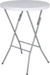 Linder Exclusiv Összecsukható kerek bisztróasztal 80x110 cm MC4700 - Fehér (MC4700) - inlea