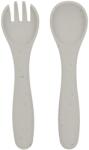 KikkaBoo Комплект вилица и лъжица KikkaBoo Platinum Silicone - Sand (31302050015) - ozone