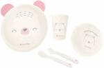 KikkaBoo Пластмасов сет за хранене KikkaBoo - Bear with Me, Pink (31302040134)