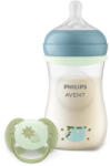 Philips Комплект Philips Avent - Natural Response 3.0, Шише РР, 260 ml, среден поток + Залъгалка 0-6 м, светещи (SCD838/17) - ozone