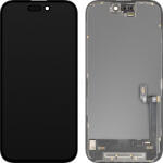 MP Display cu Touchscreen MP compatibil cu Apple iPhone 16, cu Rama, Versiune Soft OLED FHD IC Movable, Negru