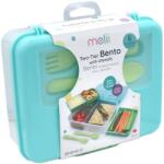 Melii Кутия за храна с прибори Melii - 1446 ml, синьо-зелена
