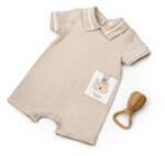 BabyCosy Salopeta cu guler TeddyBear, BabyCosy, 100% bumbac organic (Marime: 18-24 Luni) (BC-CSYM7105-18) - roua