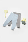 BabyCosy Set 2 pantaloni cu botosei Bamboo, blue, BabyCosy, 50%bumbac+50% bambus (Marime: 3-6 Luni) (BC-CSYB9029-3)