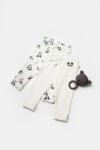 BabyCosy Set 2 pantaloni Panda, BabyCosy, 50%bumbac+50% bambus (Marime: 3-6 Luni) (BC-CSYB9059-3) - roua