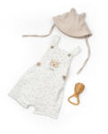 BabyCosy Salopeta cu palariuta TeddyBear, BabyCosy, 100% bumbac organic (Marime: 18-24 Luni) (BC-CSYM7106-18) - roua