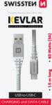 SWISSTEN Cablu de date Swissten USB/USB-C 60W 1, 5m alb Kevlar