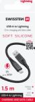 SWISSTEN Cablu de date Swissten USB/Lightning 30W 1, 5m negru siliconic