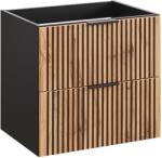 Comad xilo black wotan 82-60-d-2s-Шкаф под мивка за баня xilo черен/дъб (cm0069)