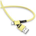 USAMS u52 adatkábel, usb - type-c, 2a, gyorstöltő, 100cm, törésgátló, citromsárga (SJ436USB03)