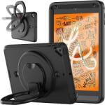  iPad Mini 5/4 tok 7, 9 hüvelykes, fekete, 360°-ban forgatható állvánnyal és vállpánttal (NC000259)