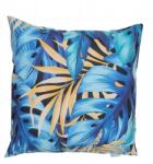  Dekoratív párna, Family Meble, 100% poliészter párnahuzat, Habszivacs töltet, Dekoratív, Levehető párnahuzat, Méretek 45 x 45 cm, Türkiz/sárga (PODUSZKAPOLY10_12373666410)