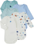 Petit Bateau Body pentru copii 5 BODIES US ML Petit Bateau albastru 24 luni