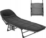 Artnico Itahome Összecsukható kerti napozóágy matraccal 200 kg (Regulowane łóżko polowe składane mocne)