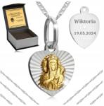 Golden Celebrity Ezüst Nyaklánc Medál Szűzanya 925 Ajándék Keresztelő Gravírozás (biżuteria dla niej dziewczyny na 18 urodziny) - allegro - 10 915 Ft