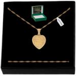 Golden Celebrity Arany Nyaklánc Szív Medál 925 Ajándék Kislánynak Gravírozás 50CM