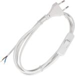 ELMARK 47007/wh Tápkábel H03vv-f 2g0, 50mm? Kapcsolóval 2m Fehér (47007/wh)