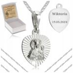 Golden Celebrity Ezüst Szingapúri Lánc Medál 925 Szűz Mária Gravírozás (łańcuszek komunijny dla niej dziewczynki 925) - allegro - 13 670 Ft