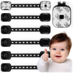 RicoKids 798202 Szekrénynyitó védőrács 6 db Fekete