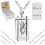 Golden Celebrity Ezüst Nyaklánc Közösségi Medál 925 Lány Gravírozás Konfirmáció (łańcuszek komunijny dla dziewczynki chrzest)