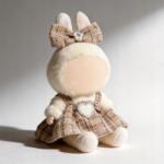  Baba Ruha 17cm Nyuszi Füles Tweed Szett (Csak a Ruha) (labu-bu A1-470)