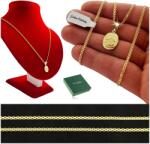 Golden Celebrity Finom Arany Női Szövött Bismark Nyaklánc Szűzanya Medál 925/585