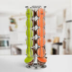  Fém kávékapszula tartó - 24 db Dolce Gusto kapszulához - króm (GLBW1001B)