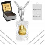 Golden Celebrity Ezüst Női Nyaklánc 925 Aranyozott Medál Gravírozás A Konfirmációhoz (biżuteria dla niej dziewczyny babci żony mamy)