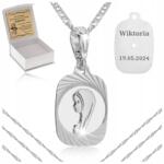 Golden Celebrity Ezüst Szingapúri Lánc Medál Pr. 925 Fatimai Szűzanya Gravírozás (łańcuszek komunijny dla niej dziewczynki 925) - allegro - 12 750 Ft