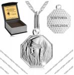 Golden Celebrity Ezüst Nyaklánc 55CM Medál 925 Gravírozás Ajándék Nőknek