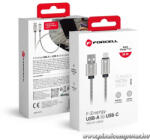  Cable USB A to USB C Forcell F-Energy QC4.0 3A 66W Metal 1 m C234 silver (5903396403842)