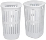 Brabantia Collect-It Laundry Basket Set of 2 magasított műanyag szennyestartó 2db-os szett, fedéllel, 55L, műanyag, fehér