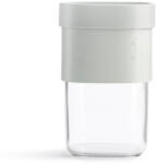 Lékué Flip Storage Food Container közepes bővíthető élelmiszertároló edény, 0.85L, műanyag, áttetsző/zöld