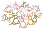  Figurine iepurasi lemn color pentru aranjamente florale set 18 buc (45490)